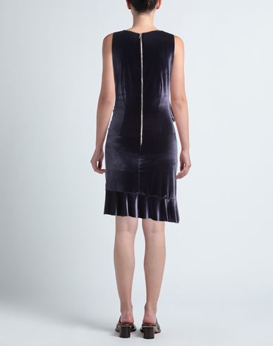 Woman Mini dress Dark purple Size 6 Polyester, Viscose, Elastane