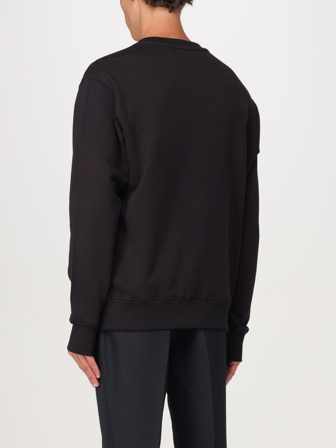 Logo-patch cotton sweatshirt - Black