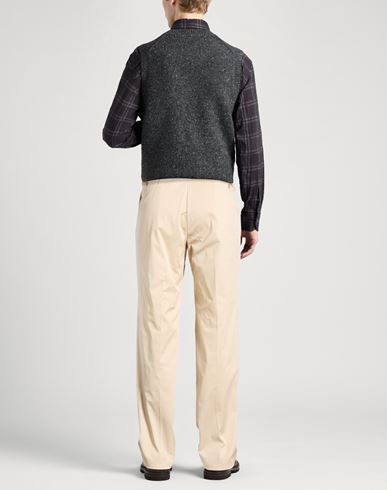 Man Pants Beige Size 38 Cotton, Elastane