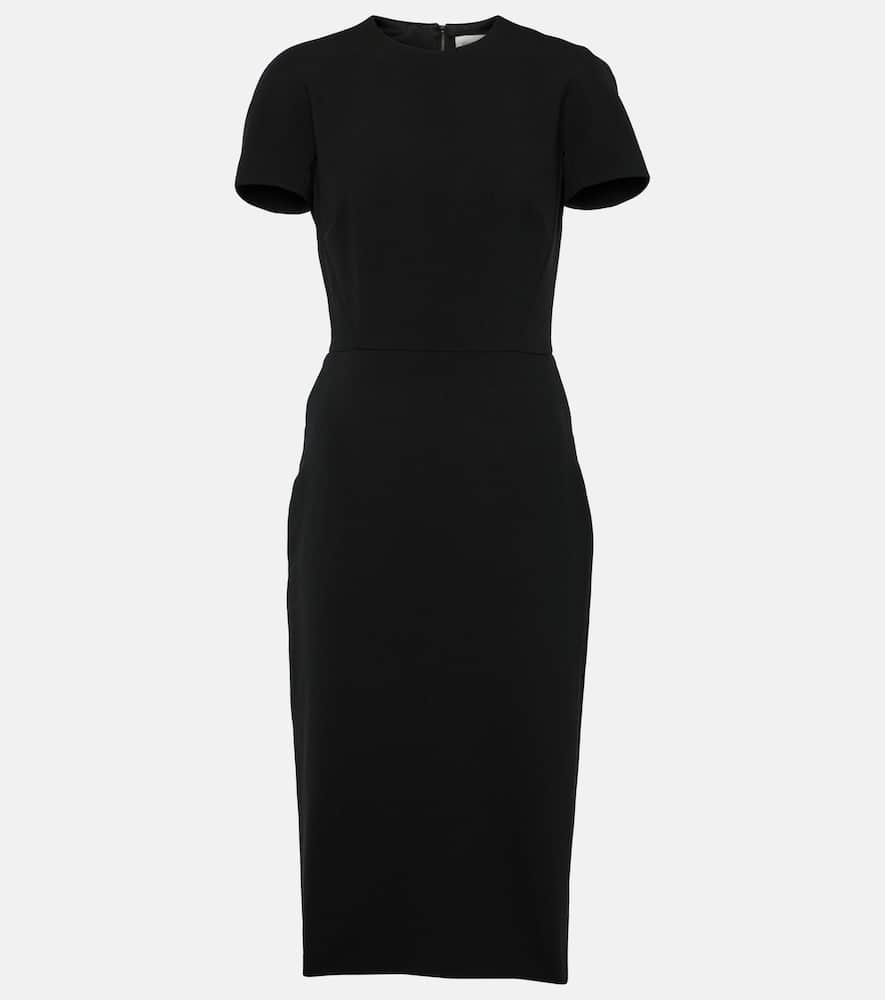 Fitted T-Shirt crêpe midi dress
