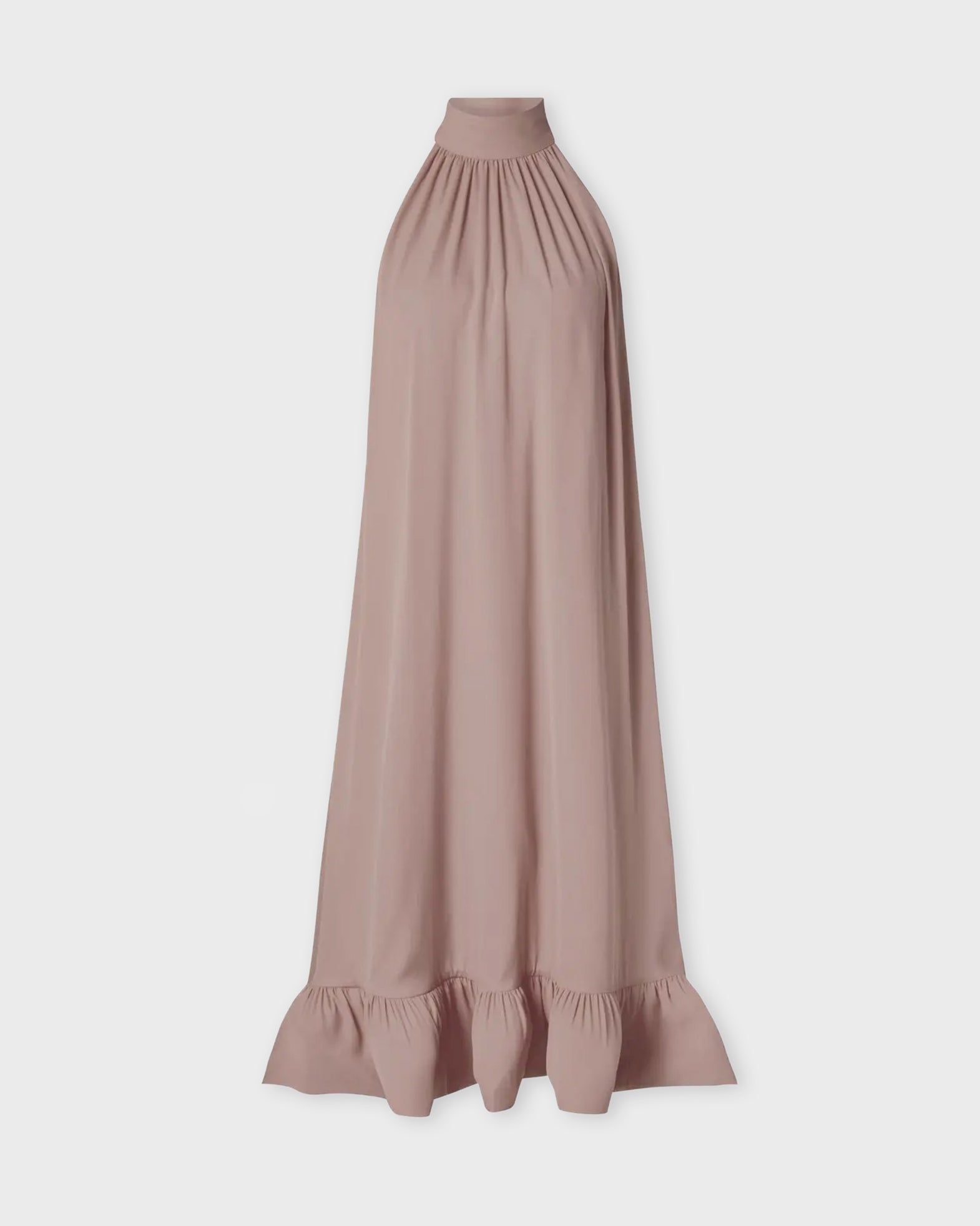 Malina Dress Sabrina Ruffle Midi Taupe
