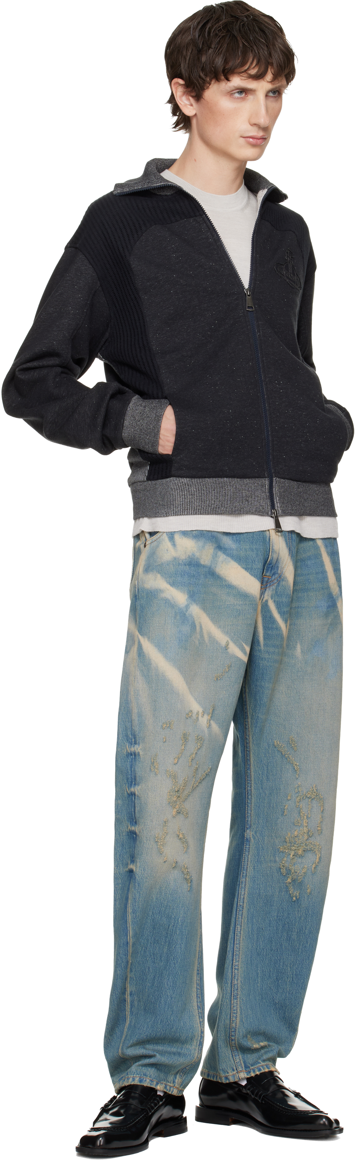 Blue Buckle Back Jeans