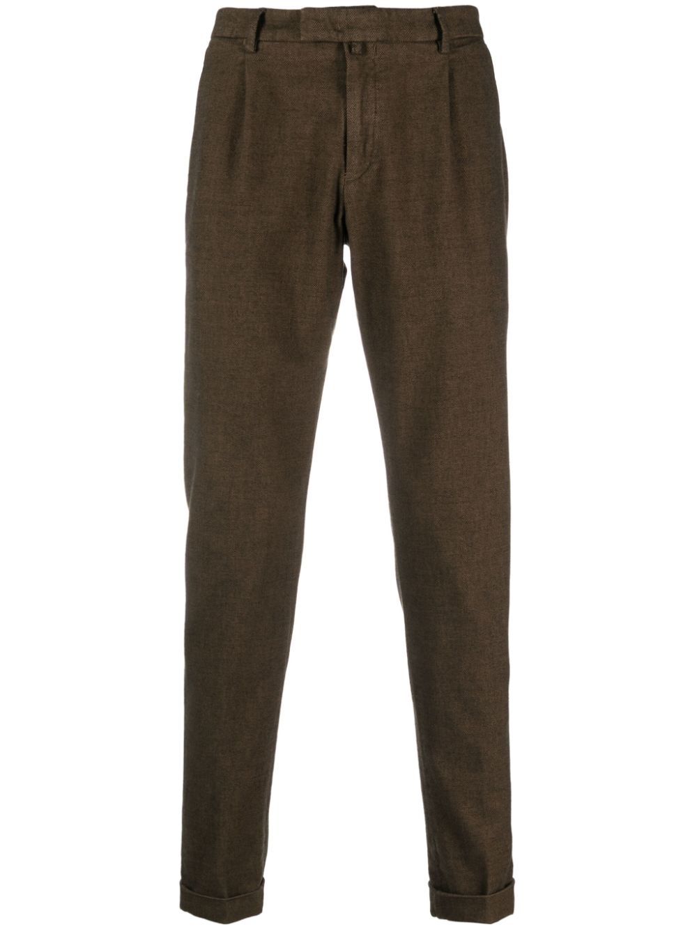 Mid-rise tapered trousers - Green