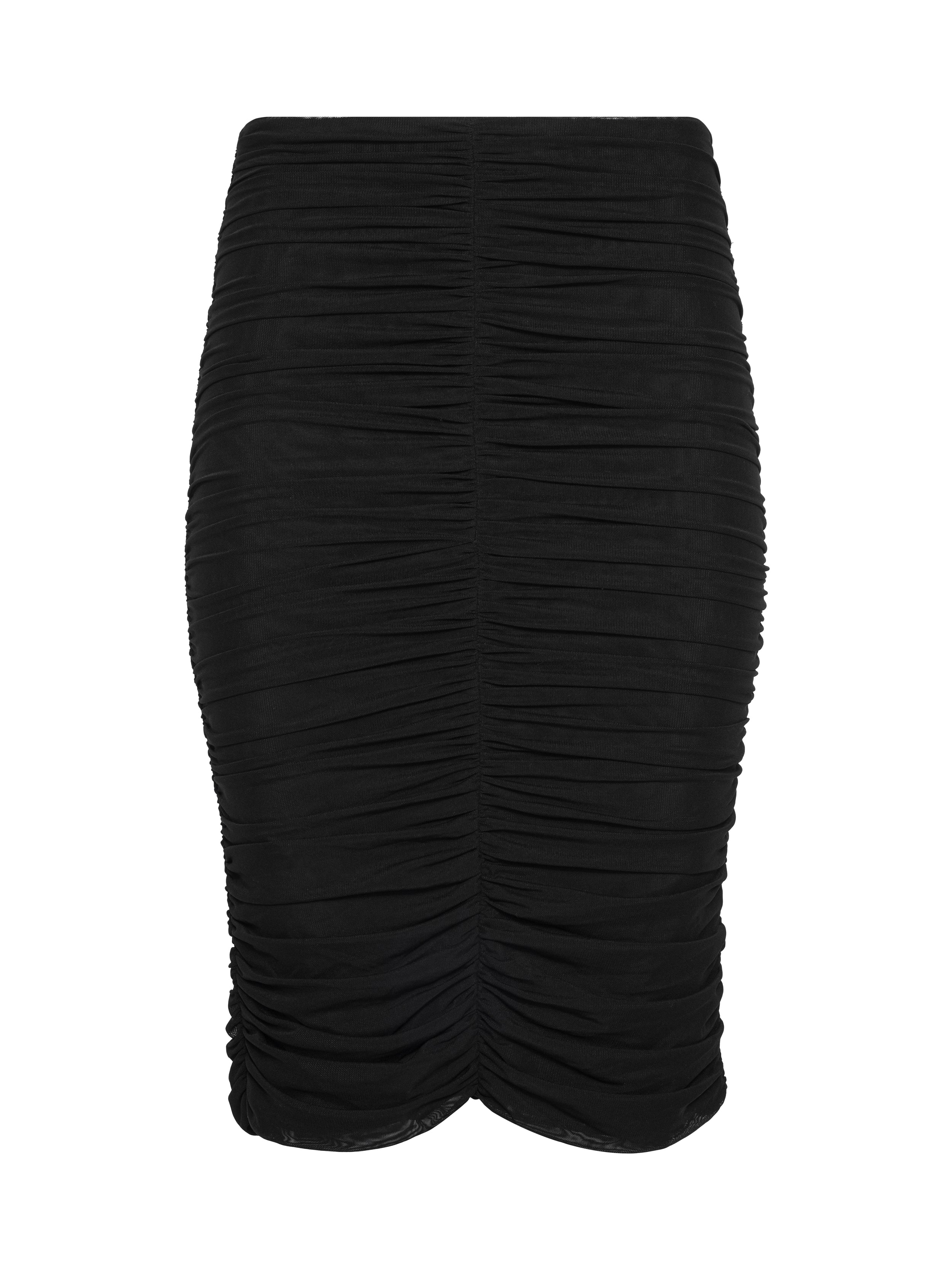 Isodora Mesh Midi Skirt In Black