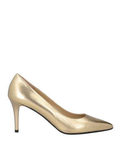 Woman Pumps Gold Size 9 Leather