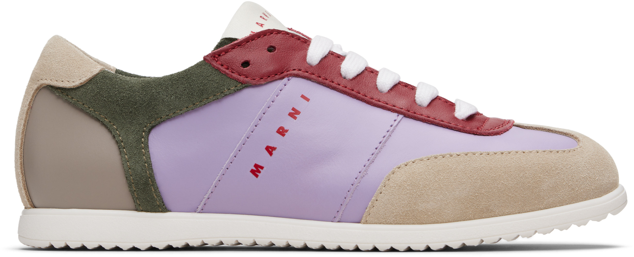 Kids Purple & Gray Calfskin Sneakers