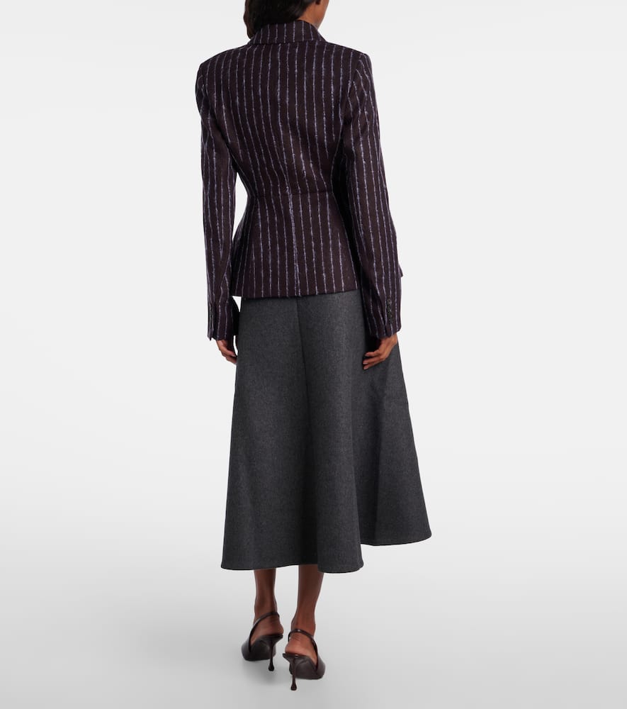 Pinstripe wool and mohair blazer