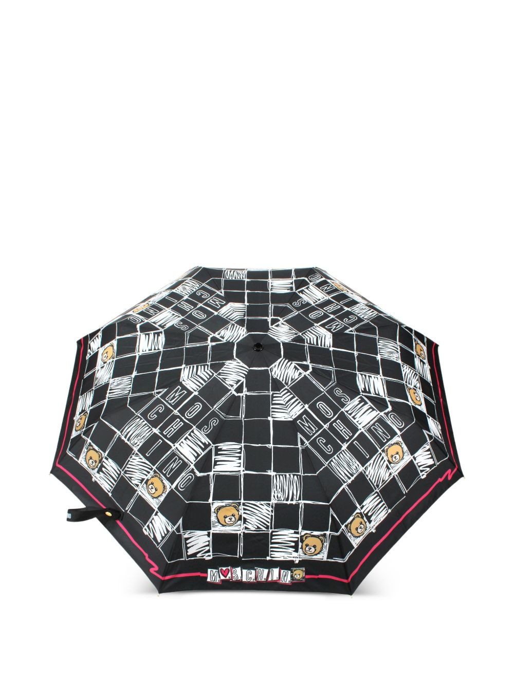Moschino graphic-print umbrella - Black