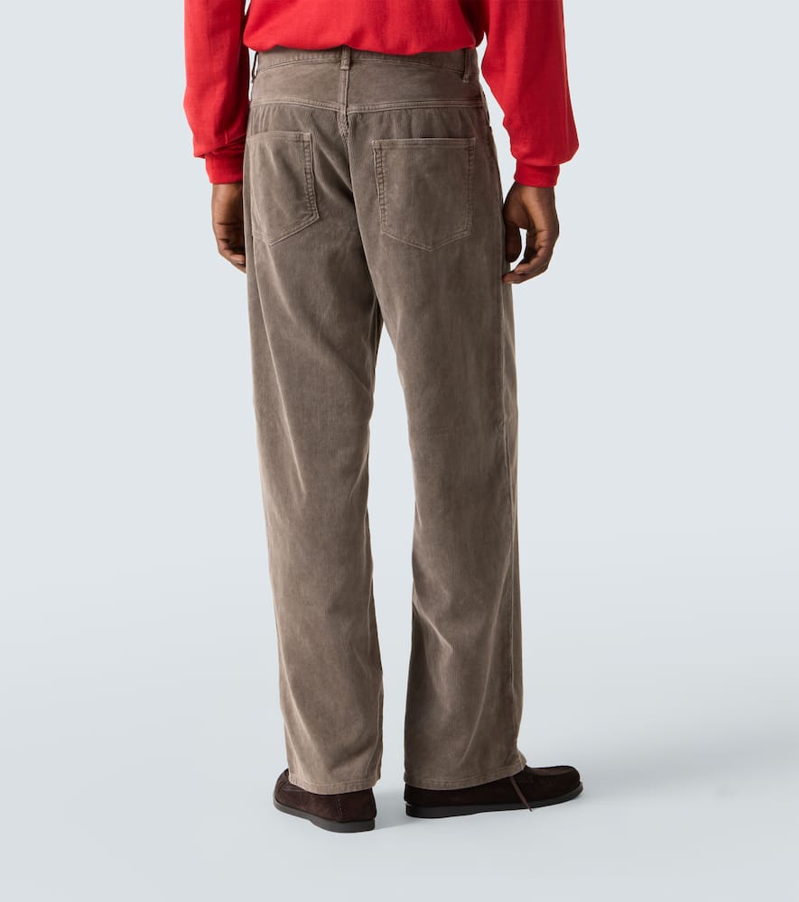 Cotton corduroy wide-leg pants