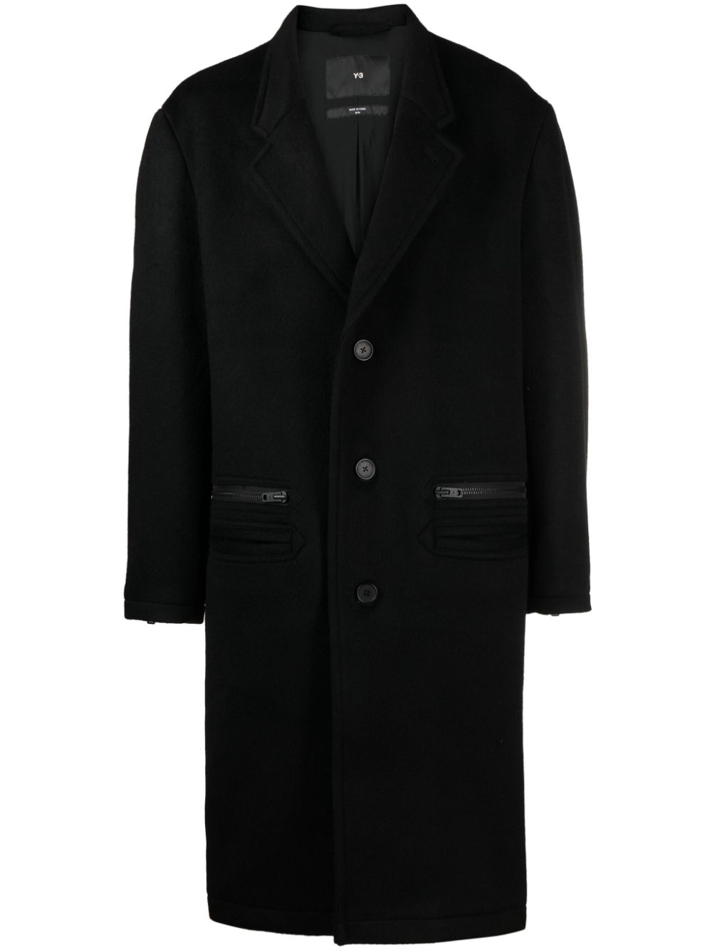X Adidas tailored single-breasted coat - Black