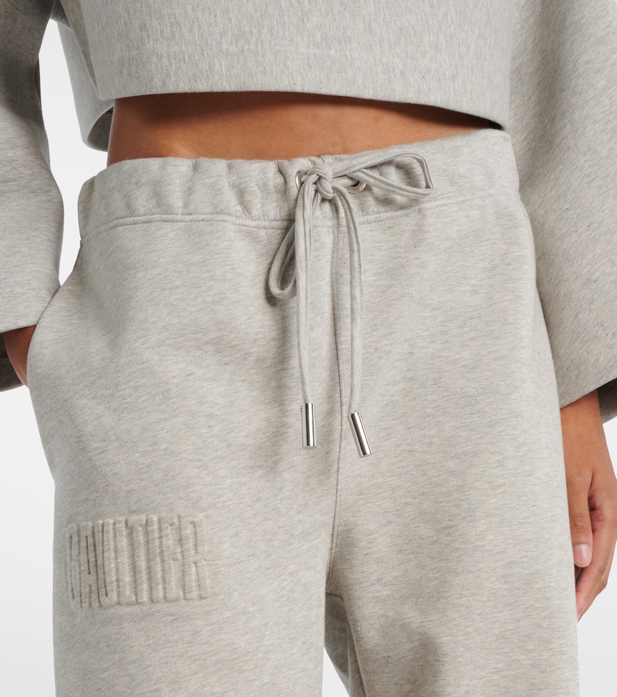 Embossed logo cotton sweatpants
