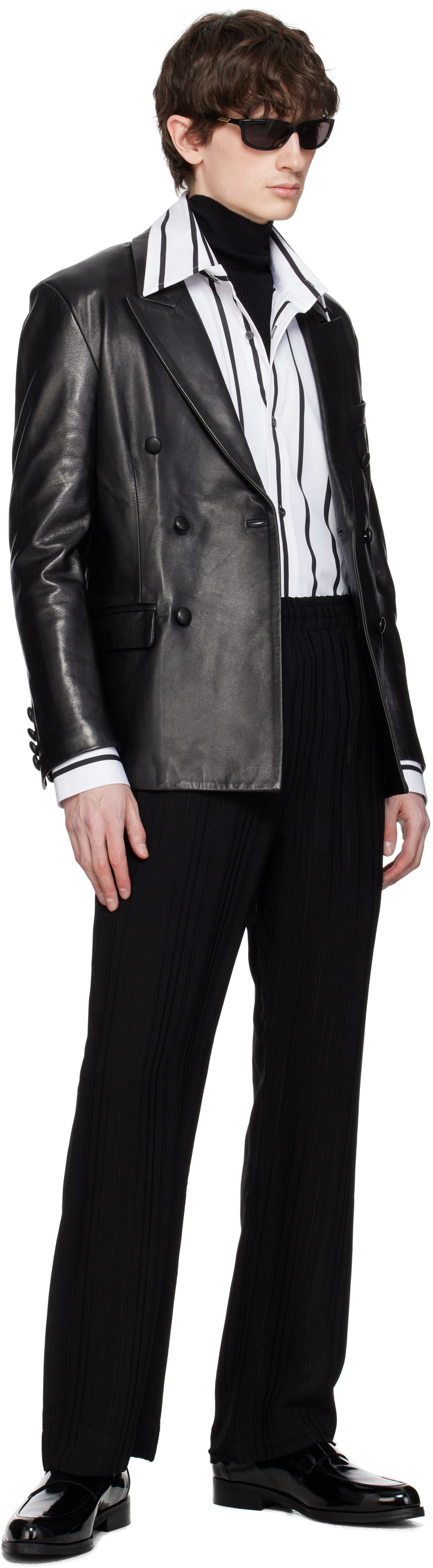 ERNEST W. BAKER ブラック レザー ローファー