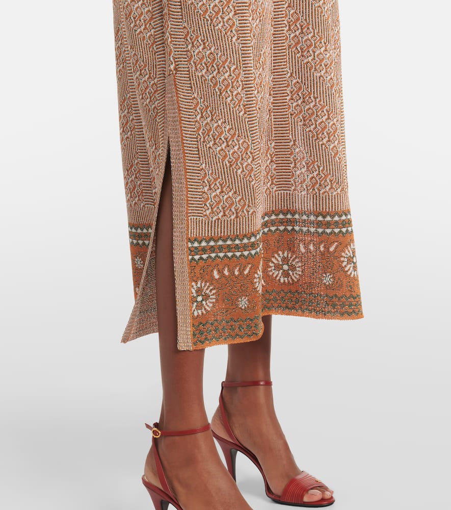 Lamé maxi dress