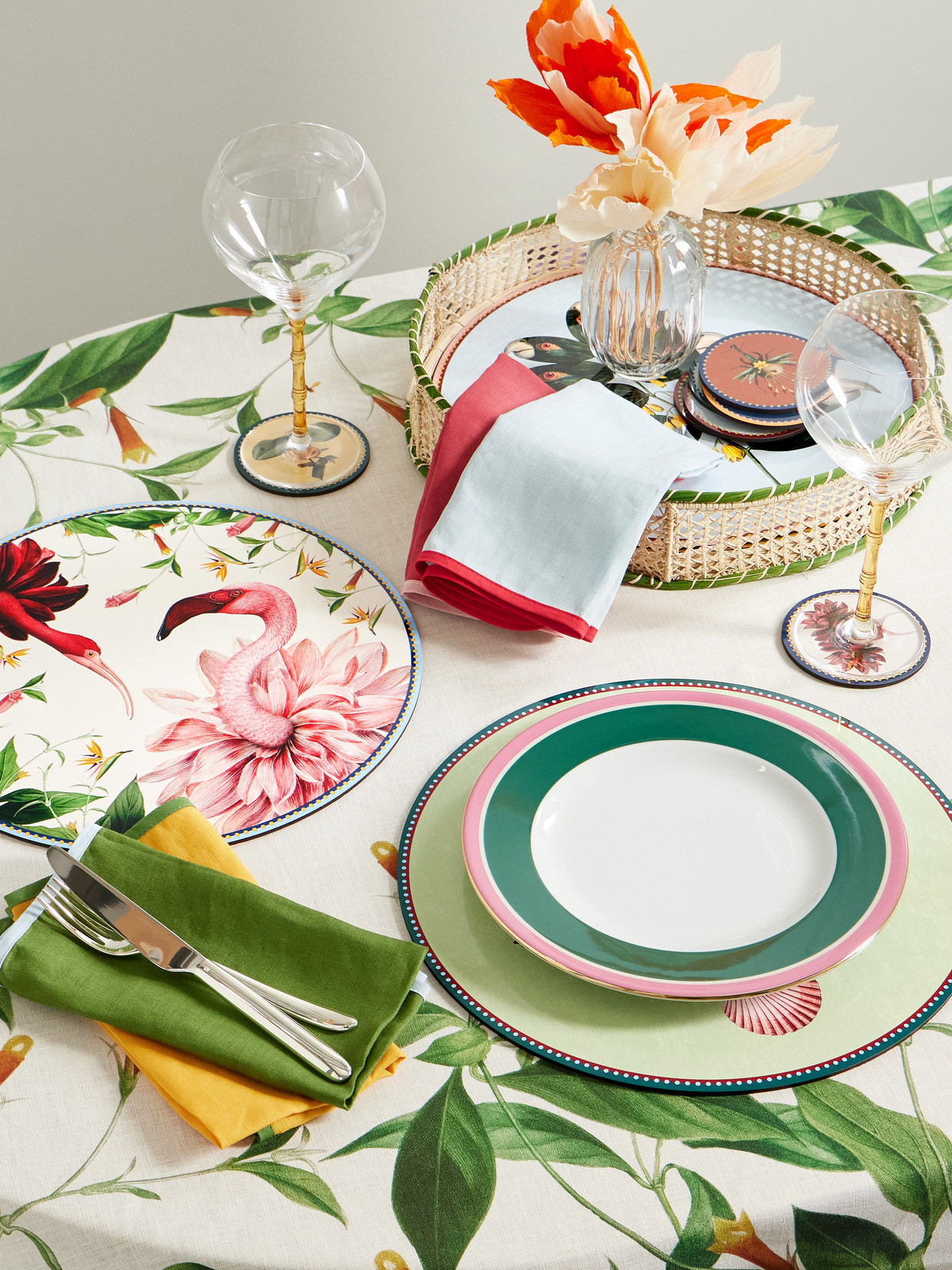 + Beto Val Set Of Four Wood Placemats - Multi