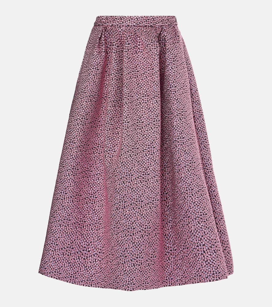 Soni pleated midi skirt