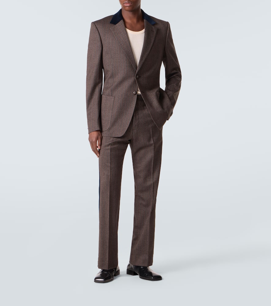 Alto pinstripe wool-blend blazer