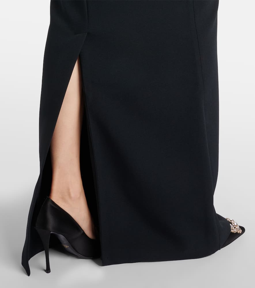 Holli embellished crêpe and satin gown