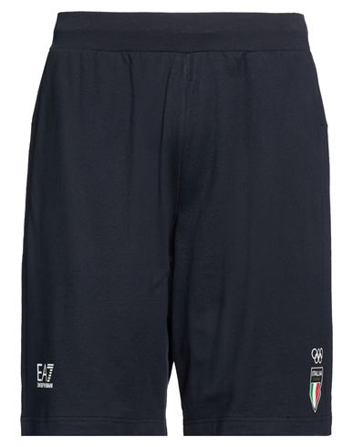 Man Shorts & Bermuda Shorts Midnight blue Size L Cotton