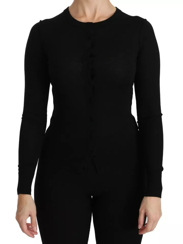 Virgin Wool Blouse — Black