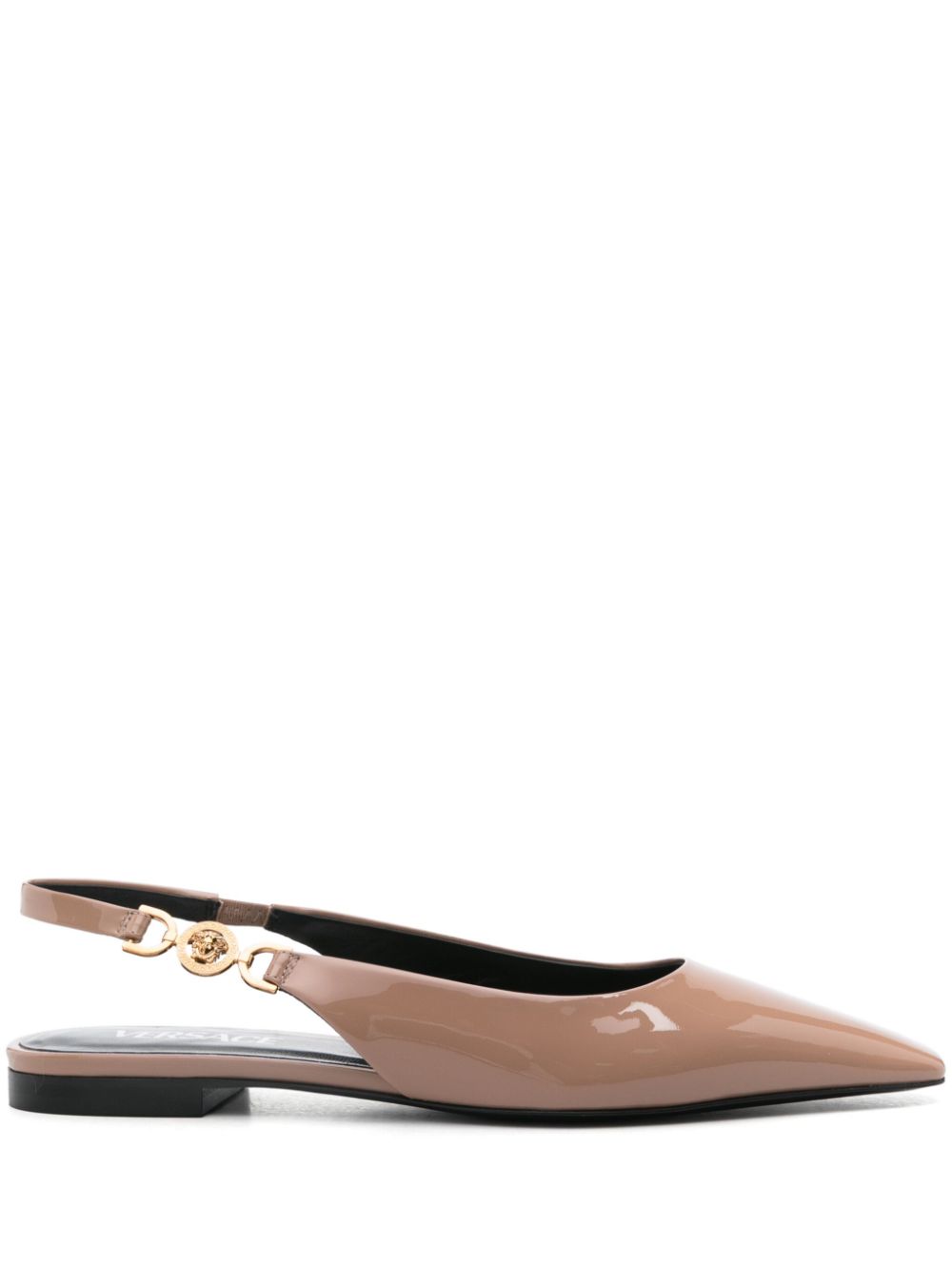 Medusa-plaque ballet flats - Brown