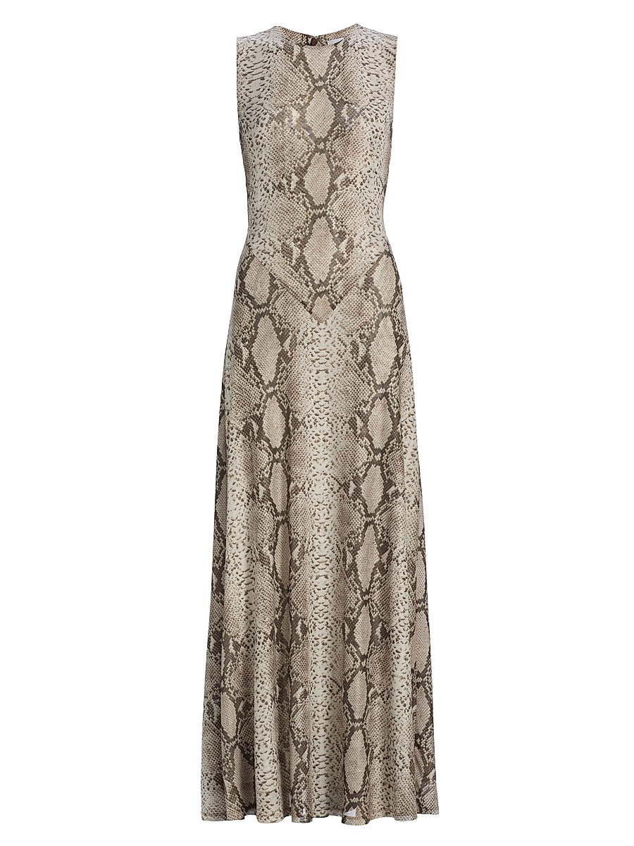 Women's Uzina Snake Print Sleeveless Maxi Dress - Snake Print Natural Multi