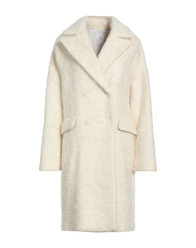 Woman Coat Ivory Size 0 Mohair wool, Wool, Polyamide, Alpaca wool