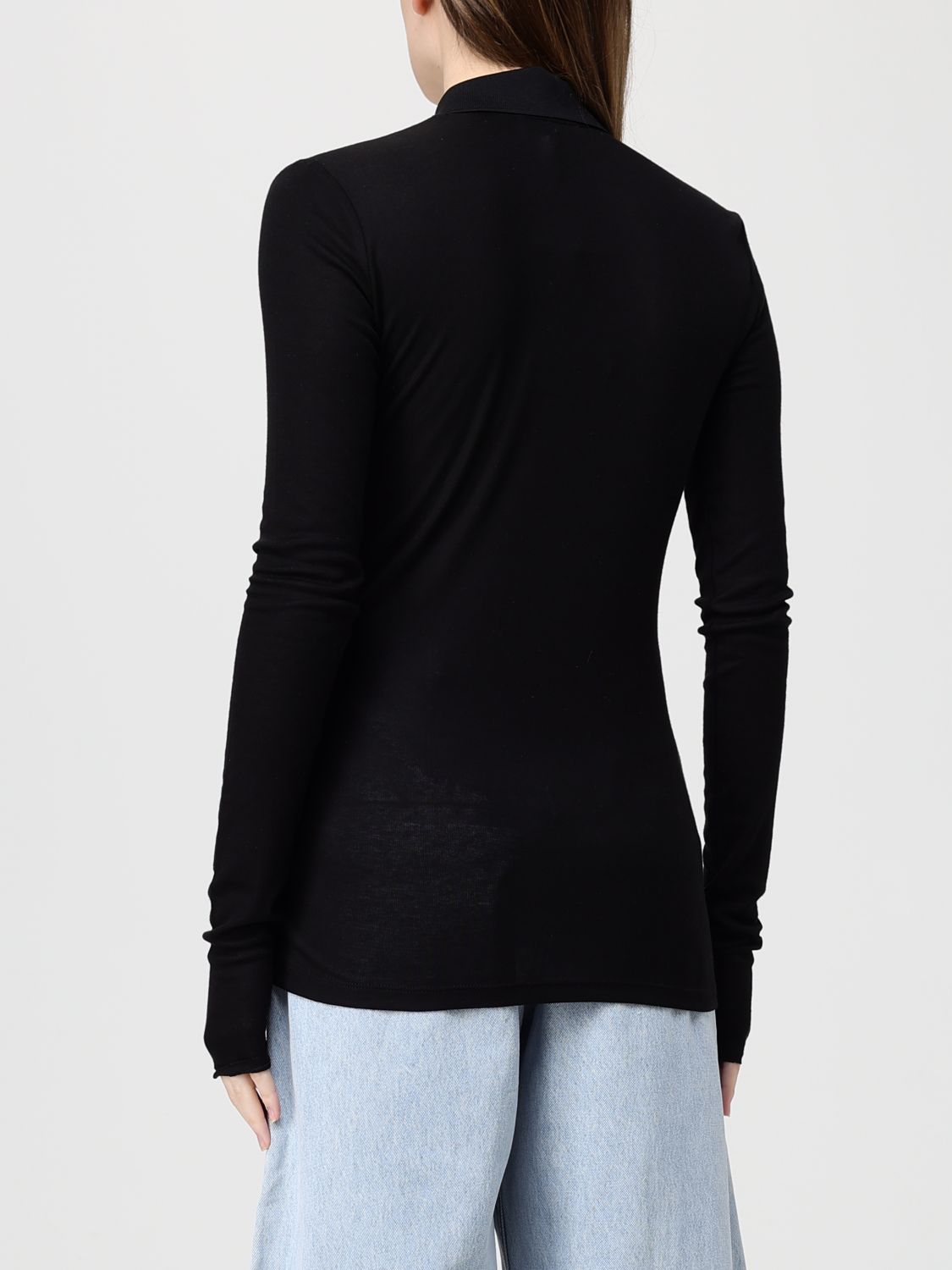 Polo Shirt Woman color Black