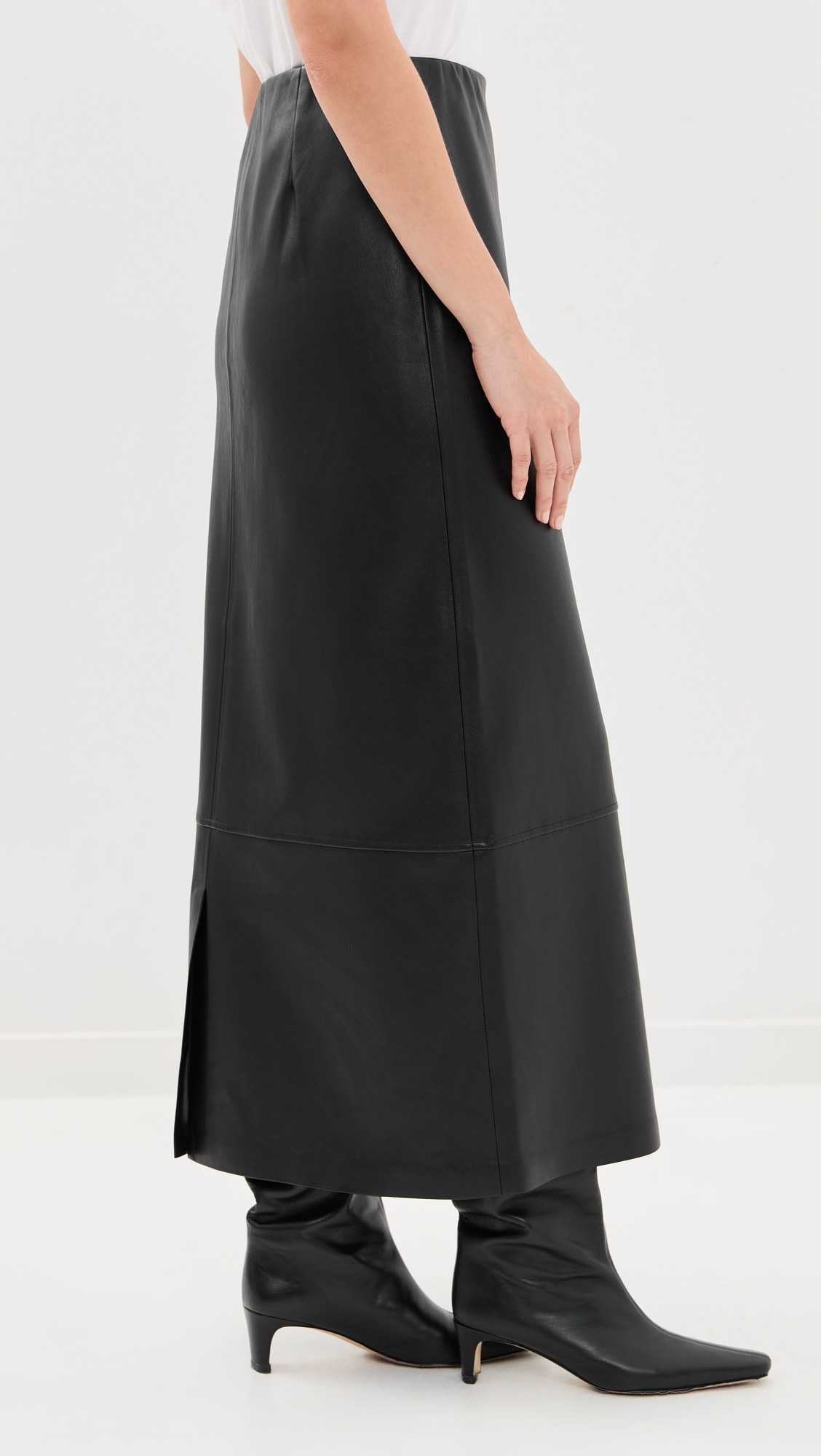 Betty Faux Leather Maxi Skirt Black