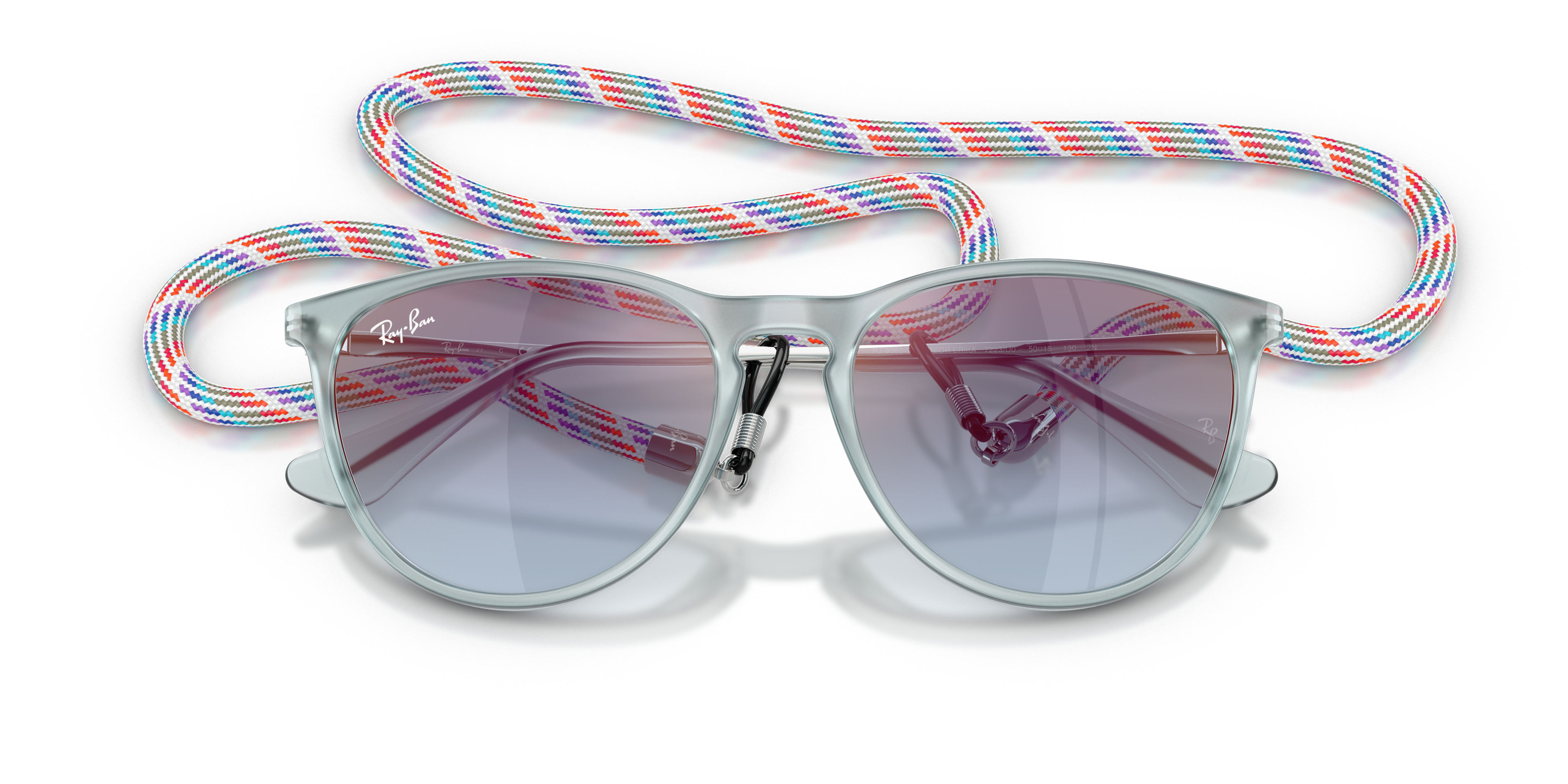 Ray - Ban Kid Ray - Ban RJ9060S JUNIOR ERIKA 7223U0 Sunglasses Injected Blue Blue Pantos Mirror Nuanced