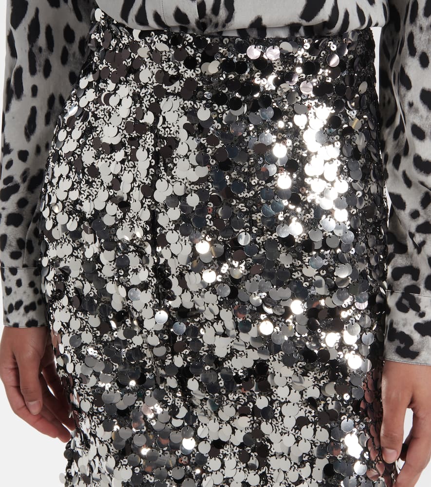 Sequined pencil skirt