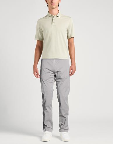Man Pants Grey Size 42 Cotton, Elastane