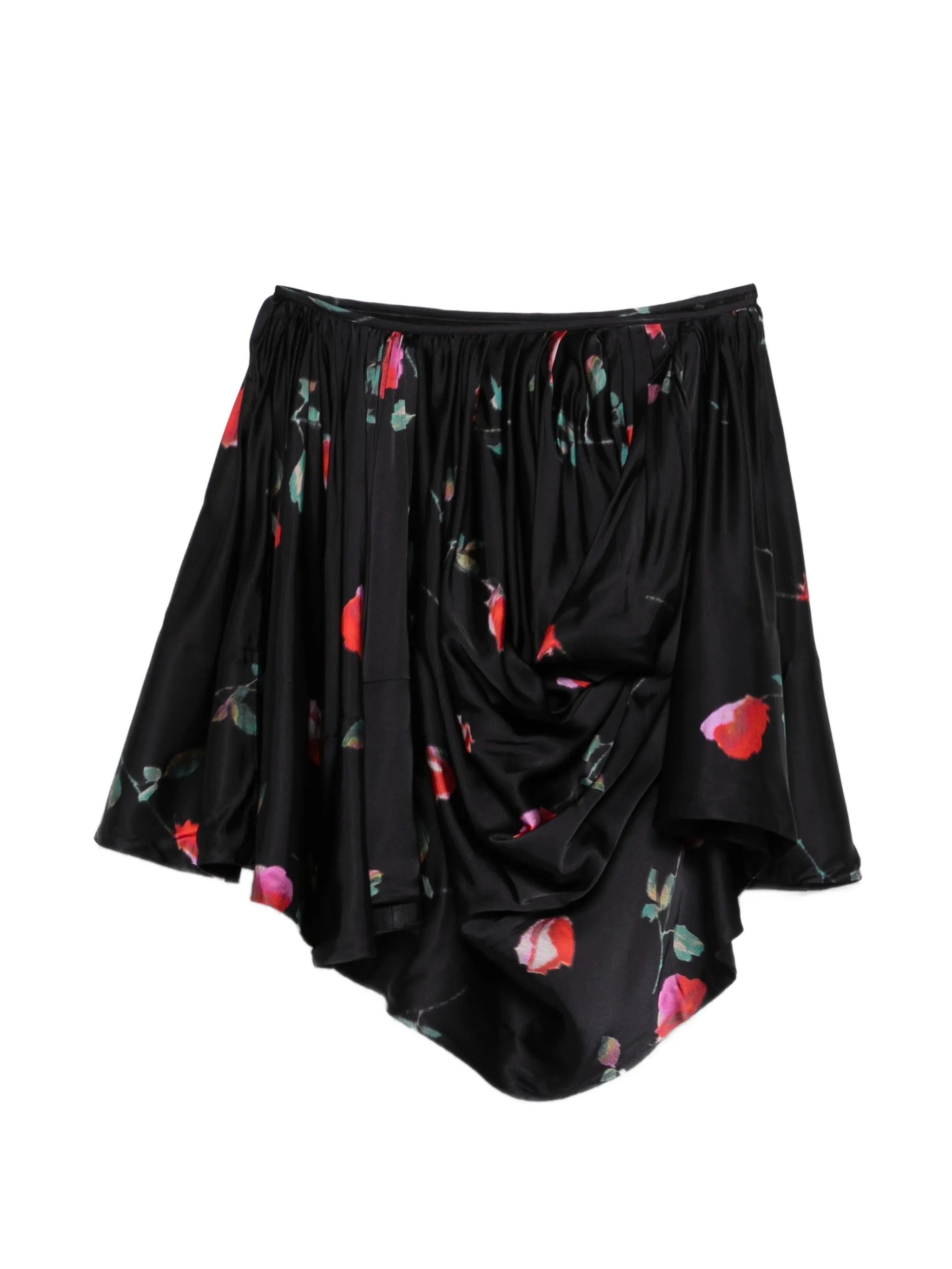 Printed Mini Skirt with Zip Closure