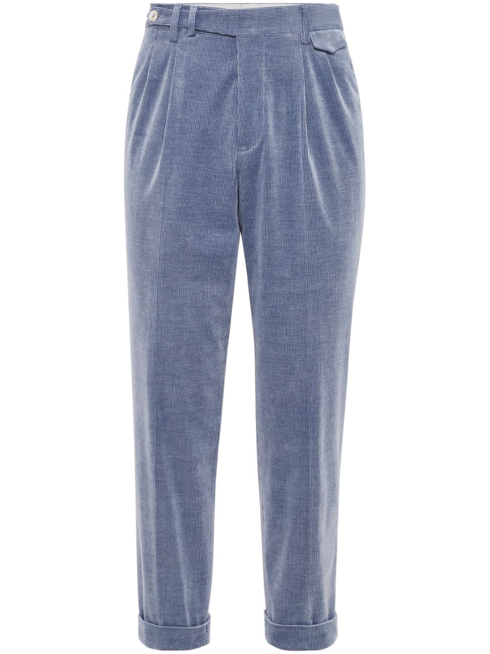Corduroy tapered trousers - Blue