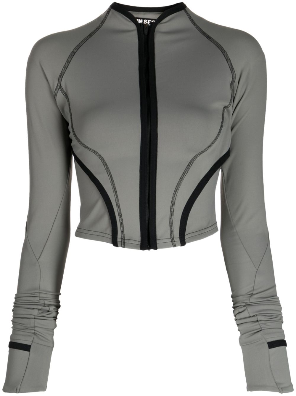 Long-sleevee cropped top - Black