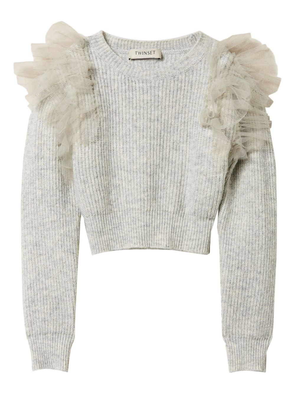 Tulle detailing jumper - Grey