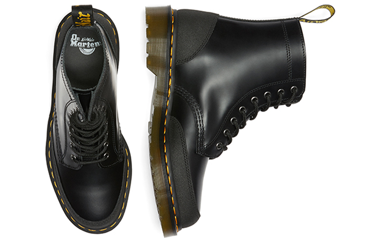 1460 Guard Panel Leather Lace Up Boots 'Black'