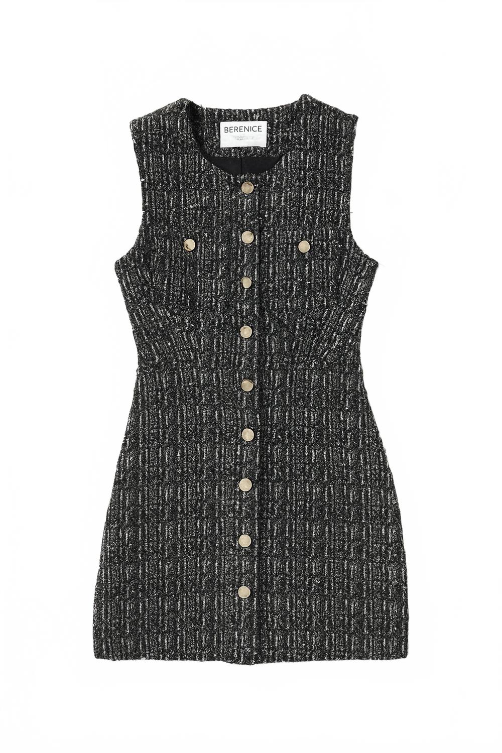 Women's Ruanita Tweed Dress In Grey Lurex