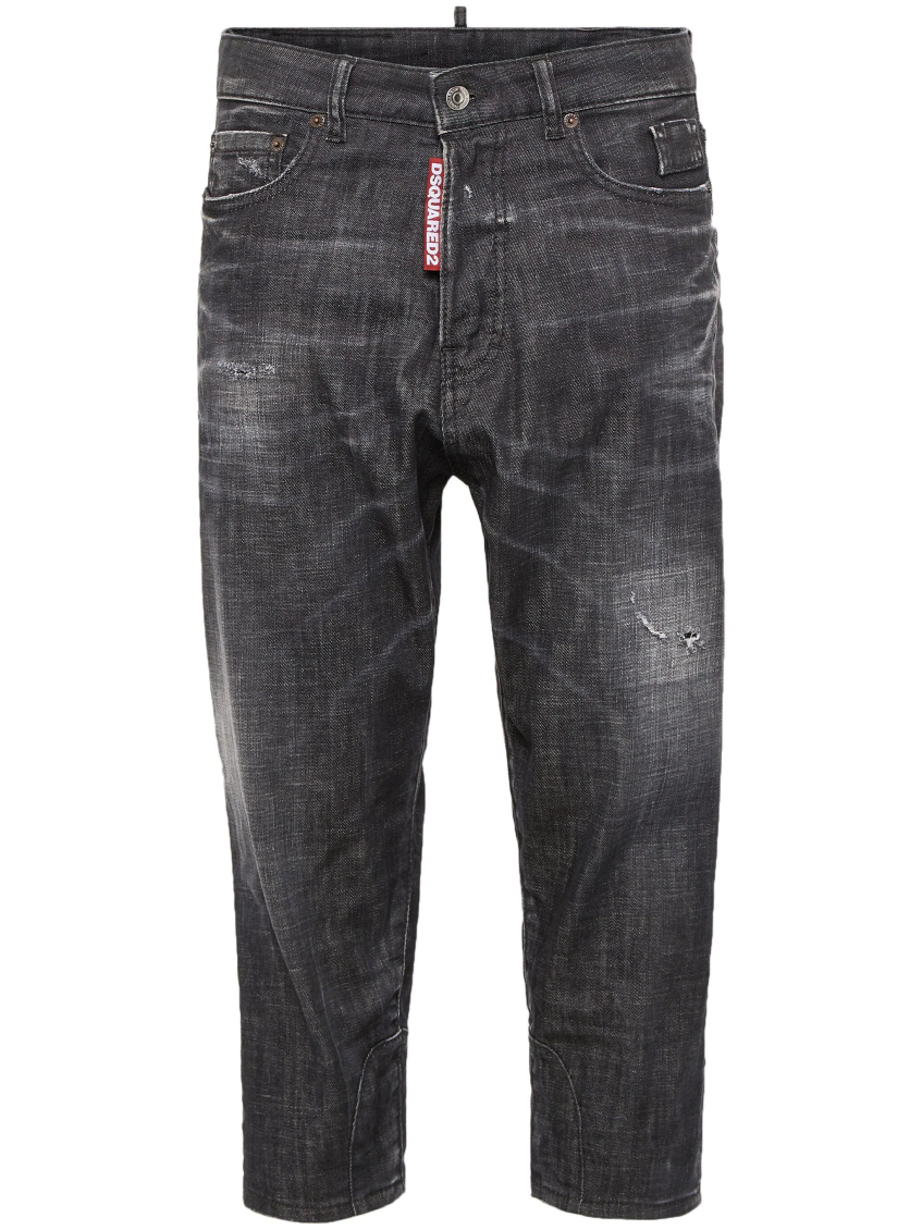 Low-rise cropped jeans - Black
