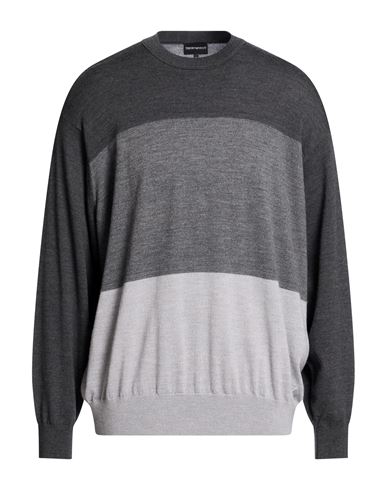 Man Sweater Grey Size M Virgin Wool, Polyamide, Elastane