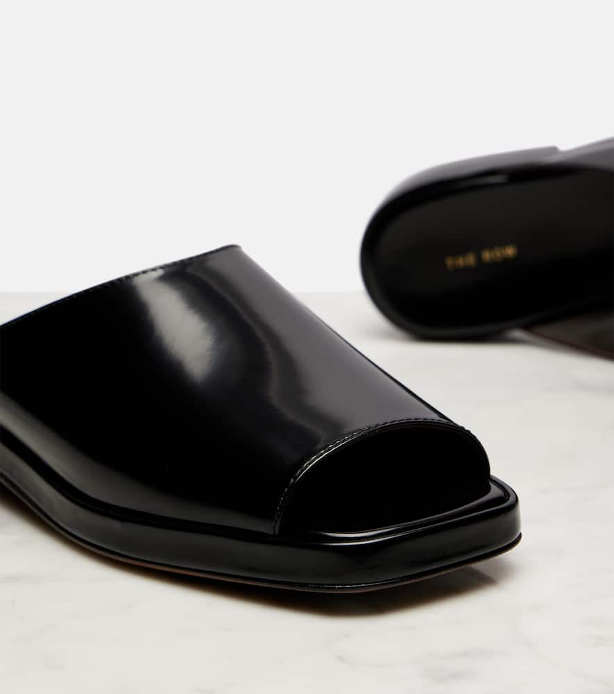 The Row Emi patent leather mules