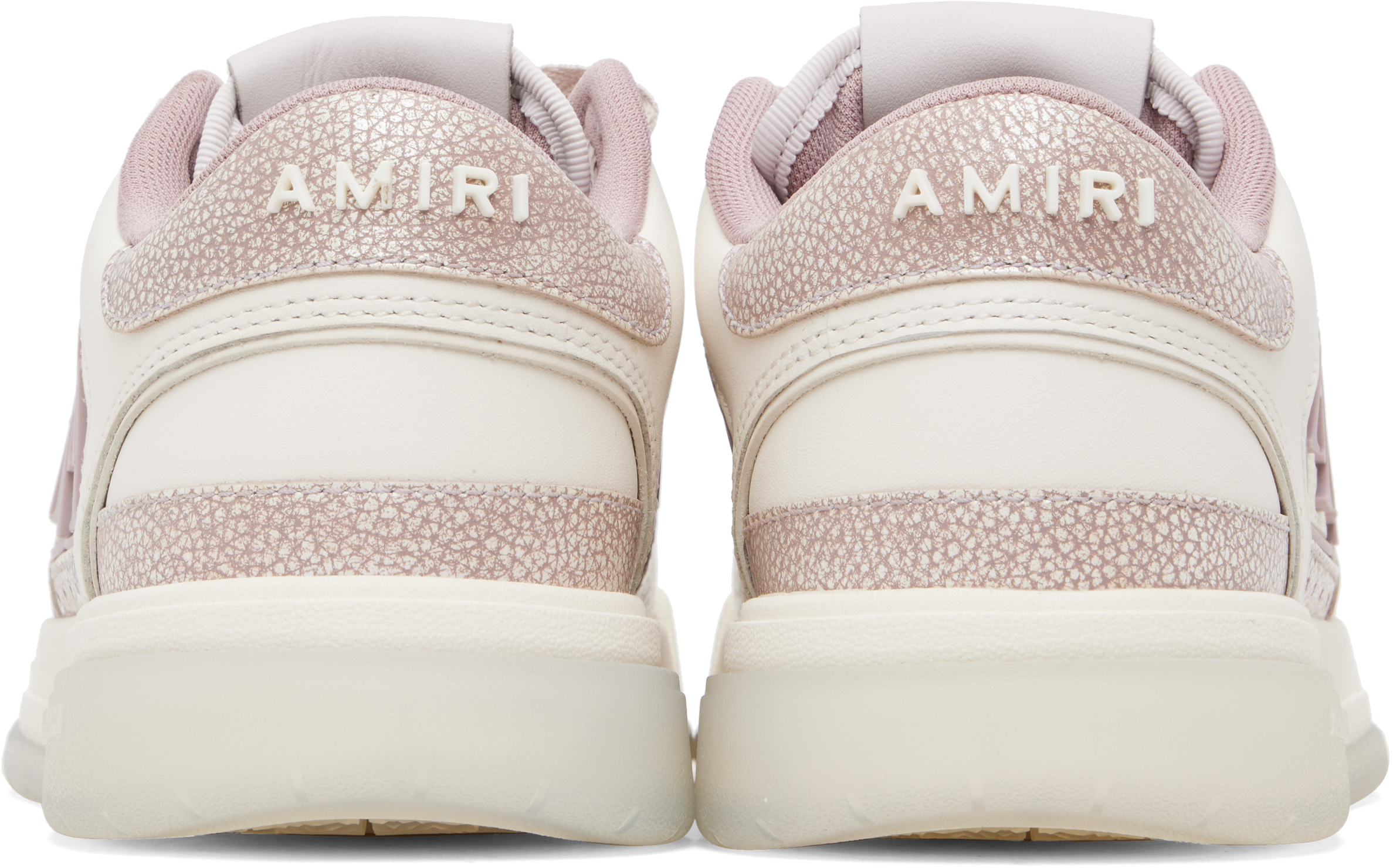 아미리 여성 Pink & Off-White Pebbled Classic Low Sneakers
