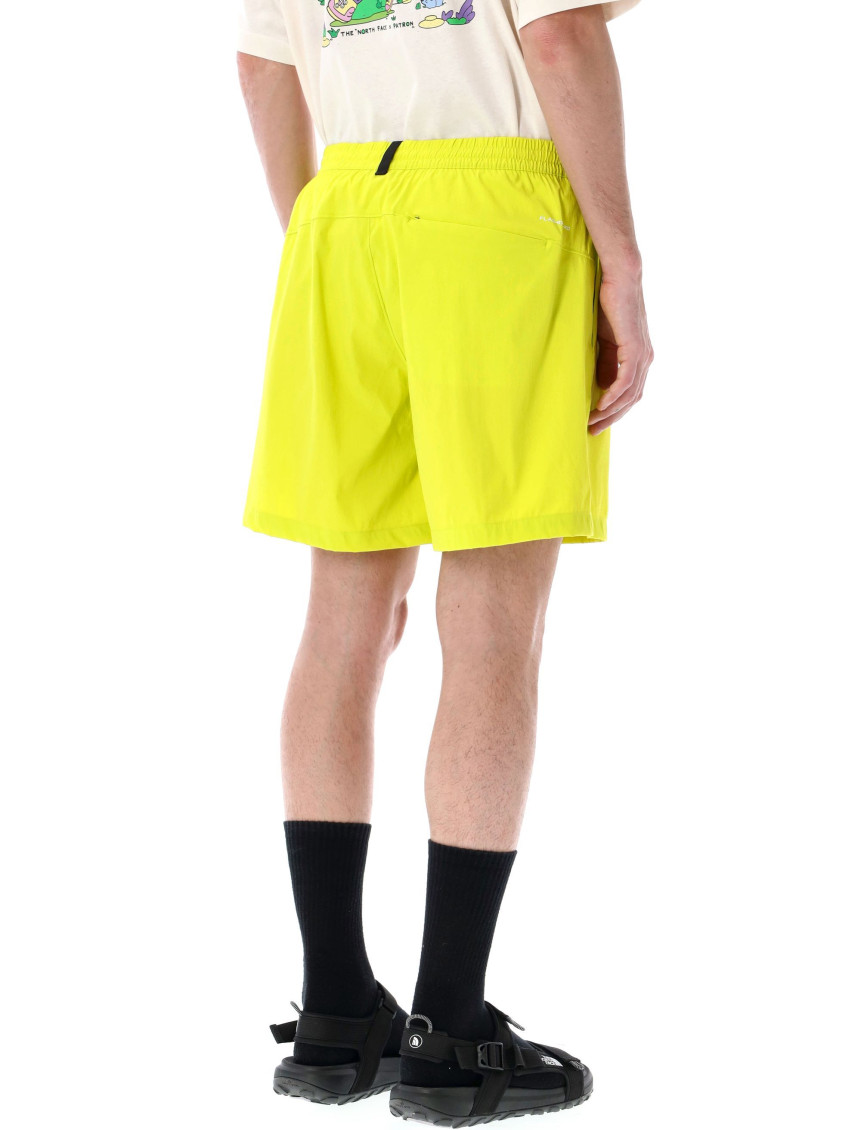 Embroidered-logo shorts - Yellow