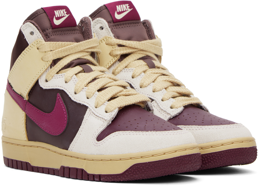 Off-White & Burgundy Dunk High 1985 Sneakers