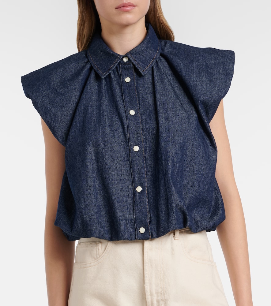 Shell denim blouse