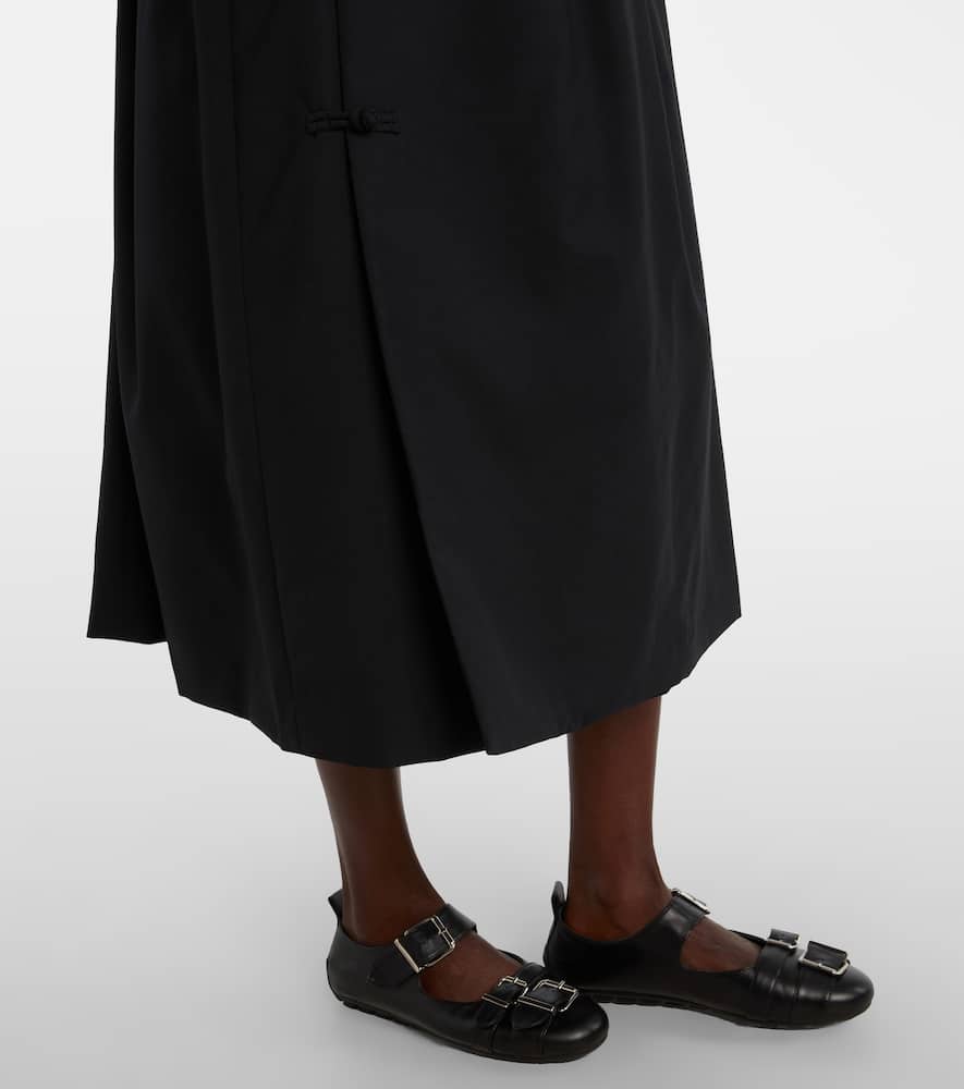 Wool midi skirt