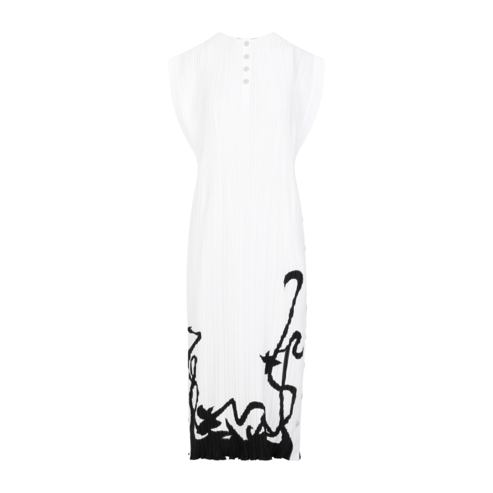 Sleeveless Pleated Midi Dress