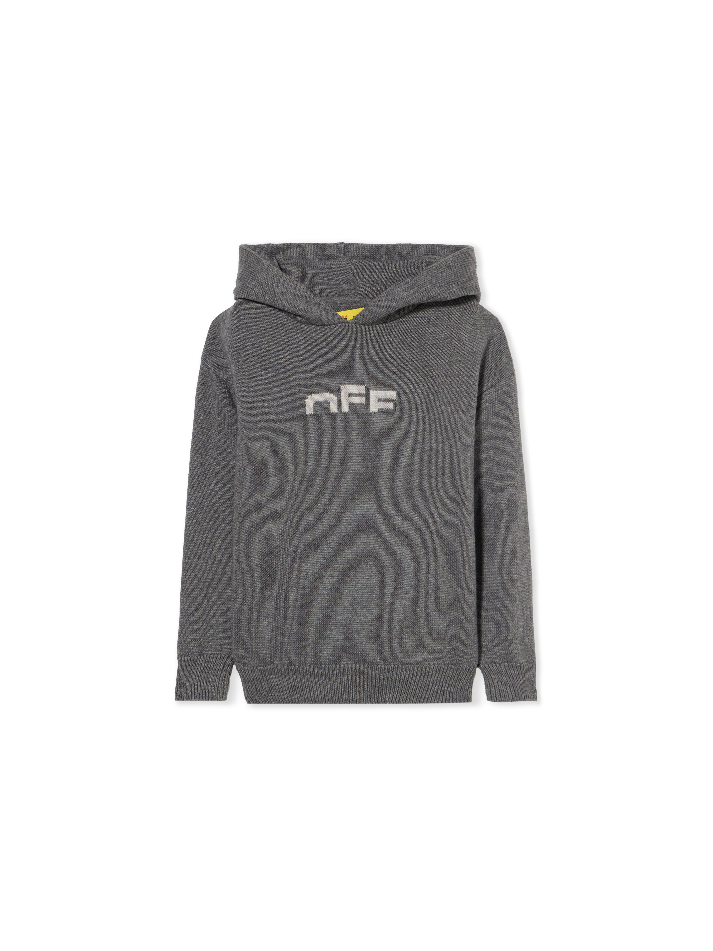 Type Logo Knit Logo Hoodie - Kids Boy's Clothing Dark Grey