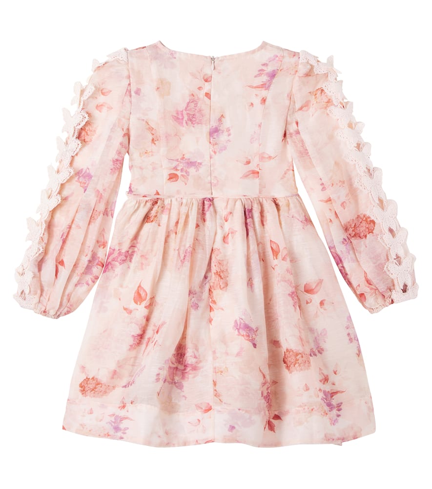 Alice floral linen and silk dress