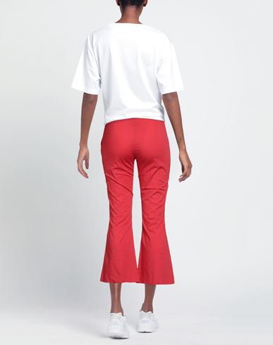 Woman Pants Tomato red Size 4 Cotton, Elastane