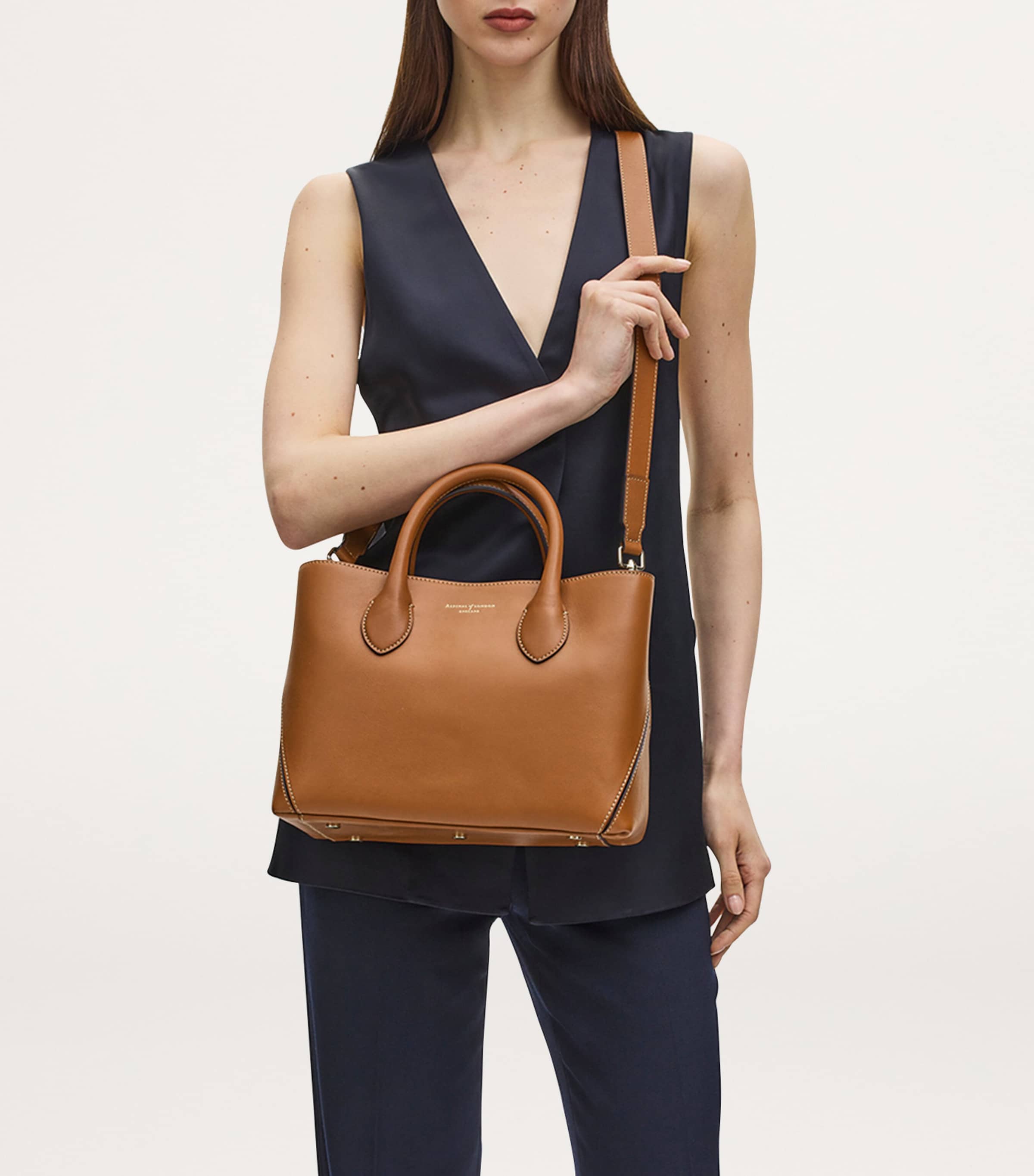 Midi Leather London Tote Bag